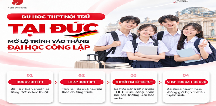 Lộ trình THPT nội trú tại Đức - Vào thẳng Đại học công lập, miễn học phí